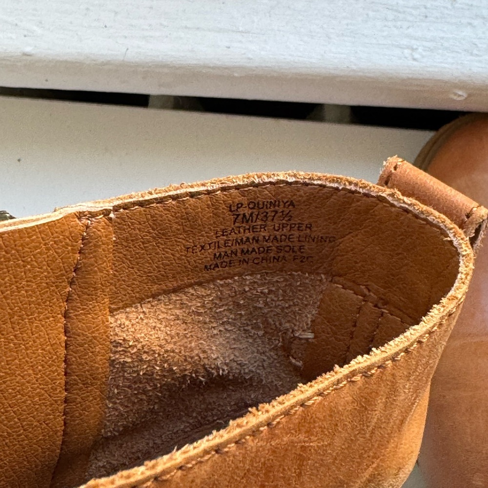 Lucky Brand Tan Leather Heeled Boots - Picture 6 of 7
